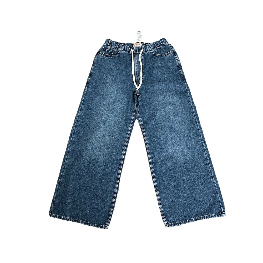 New Marine Layer Wide Leg Ella Trousers Women’s MP Blue Denim $138